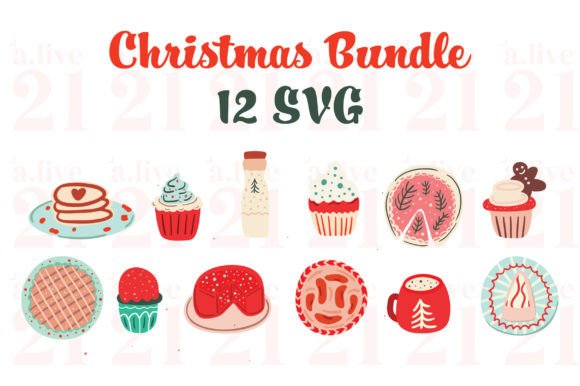 12 Christmas Food Clipart SVG Review for Embroidery Projects