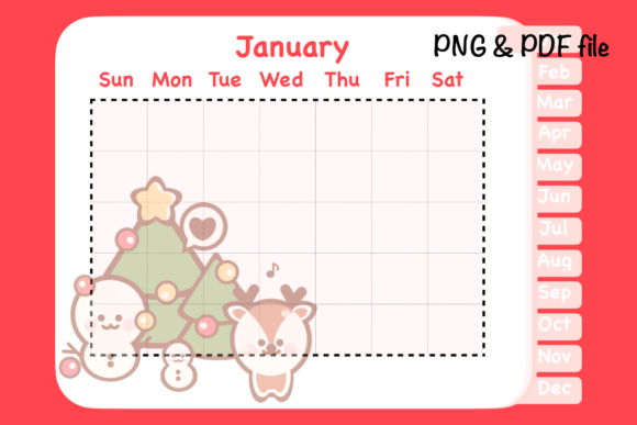 Christmas Digital Monthly Planner Embroidery Review