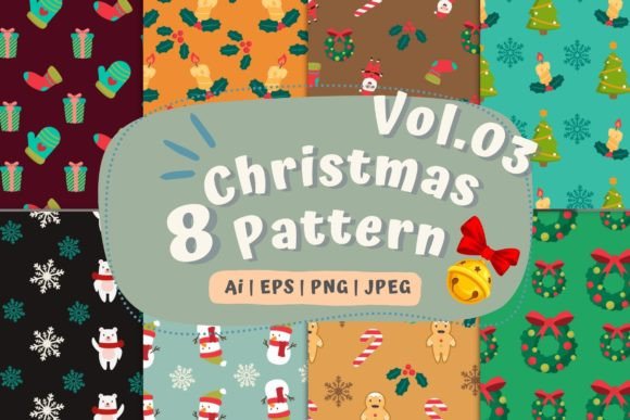 Christmas Digital Paper Pattern Vol.3: Premium Illustrations for Holiday Branding