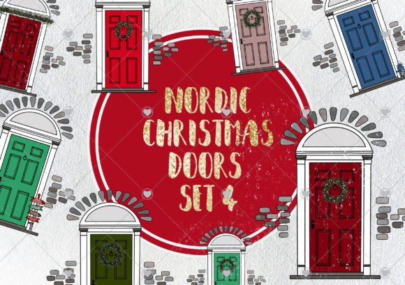 Christmas Front Doors: Festive Illustrations for Real Crafting