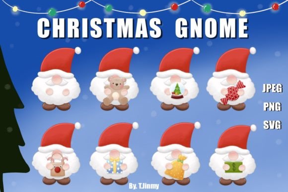Christmas Gnome Cartoon Illustration Review