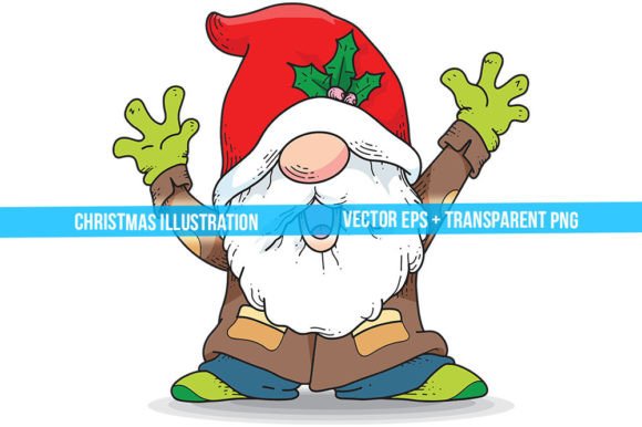 Christmas Gnome Happy Illustration Review for Sellers