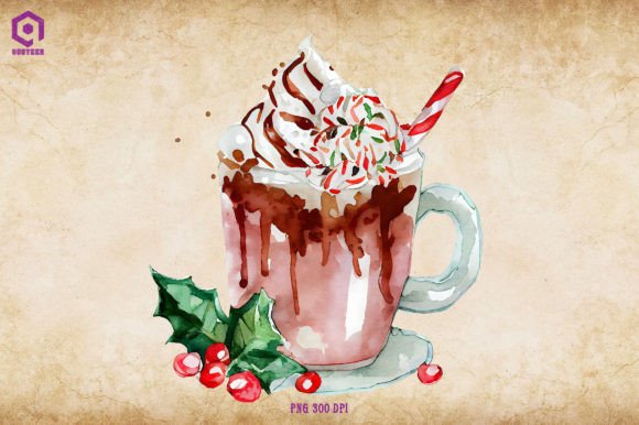 Christmas Hot Cocoa Clipart 4 Review for Modern Illustrations