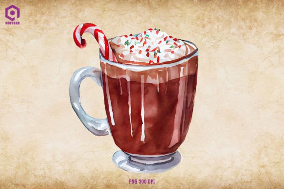 Christmas Hot Cocoa Clipart 9: Cozy Illustrations for Seasonal Crafts