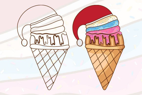 Christmas Ice Cream Illustration SVG Review for Local Branding