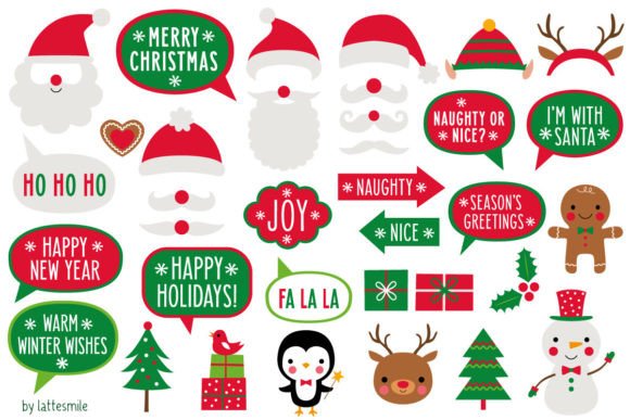 Christmas Party Props PNG Illustrations for Local Branding