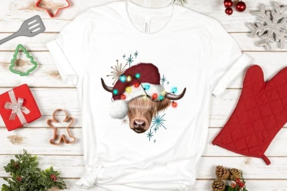 Christmas Yak Western Png Design for Brand Illustrations