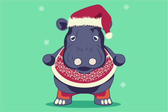 Cute Hippo Wearing a Tacky Christmas Embroidery Review