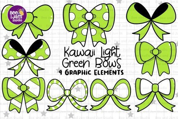 Green Christmas Bow PNG Clipart for Brand Illustrations