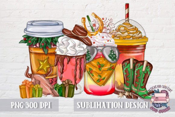 Howdy Christmas Coffee Sublimation PNG for Blog and Website Design