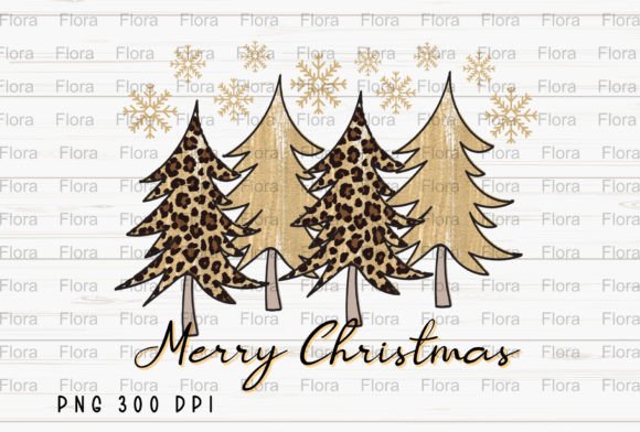 Merry Christmas Tree Cheetah Leopard PNG Review for Illustrations
