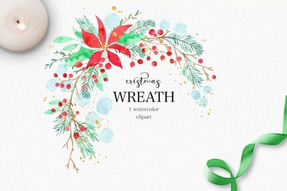 Watercolor Christmas Wreath Clipart Holi: A Designer's Review for Modern Illustrations