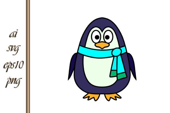 Xmas Animal Christmas Penguin Cartoon Illustration